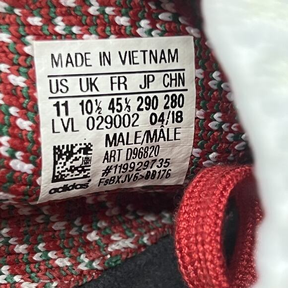 adidas Red and White Knit Sneakers - Picture 8 of 8